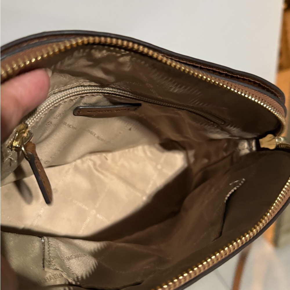 Michael Kors Brown Saffiano Leather Crossbody Bag - Picture 4 of 5